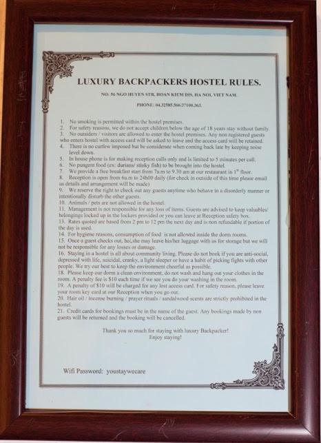 Luxury Backpakers Hotel Hanoi Esterno foto